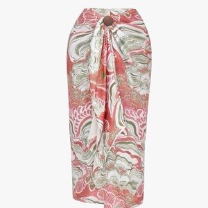 Andrea Iyamah Coral and Olive Sarong